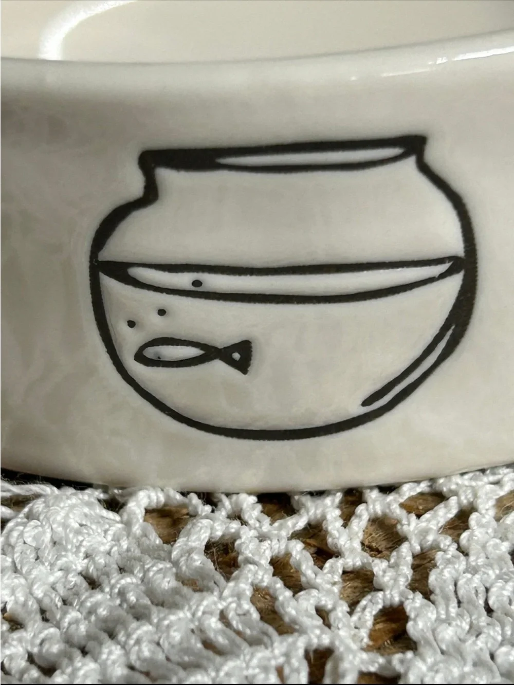 Rae Dunn Cat kitty food water bowl